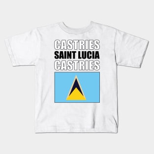 Flag of Saint Lucia Kids T-Shirt